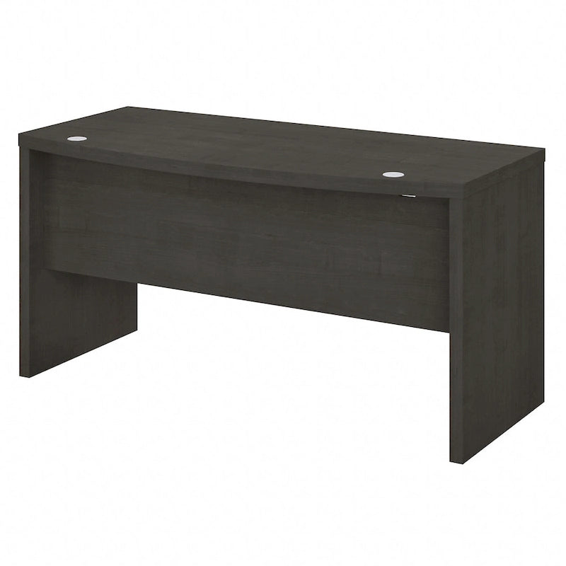 60-Inch Bow Front Office Desk with Thermally Fused Laminate Surface, Pure White