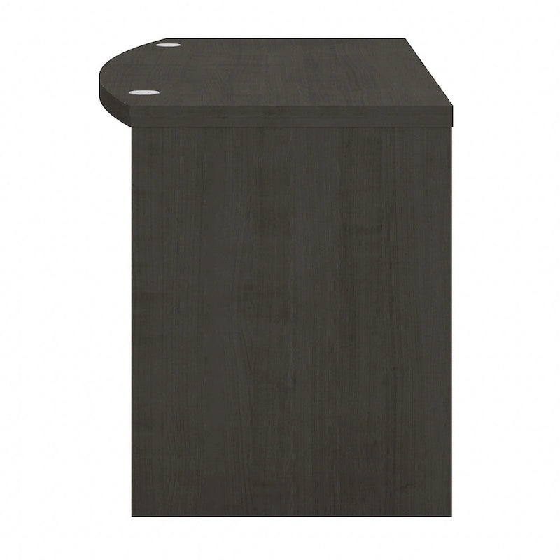 60-Inch Bow Front Office Desk with Thermally Fused Laminate Surface, Pure White