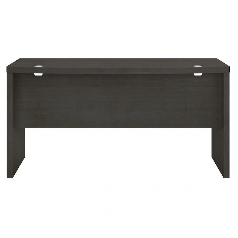 60-Inch Bow Front Office Desk with Thermally Fused Laminate Surface, Pure White