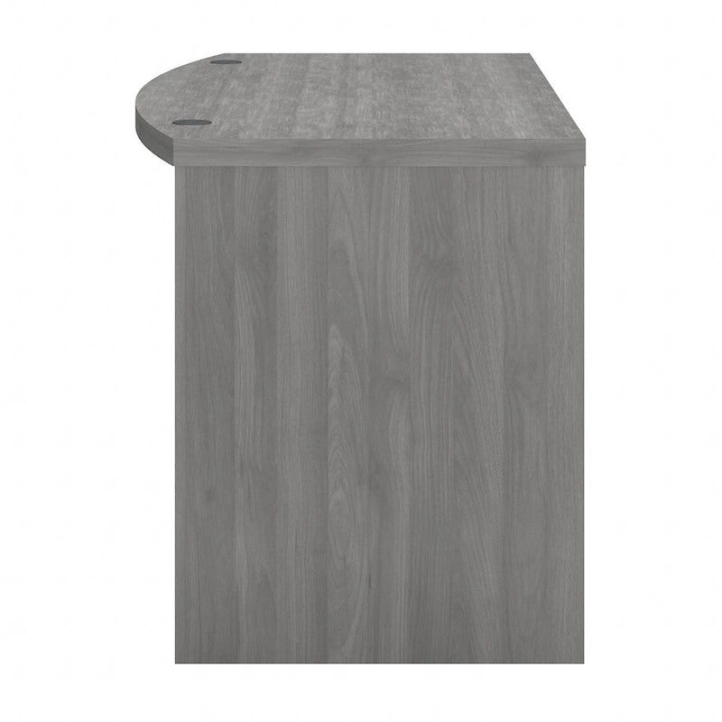 60-Inch Bow Front Office Desk with Thermally Fused Laminate Surface, Pure White