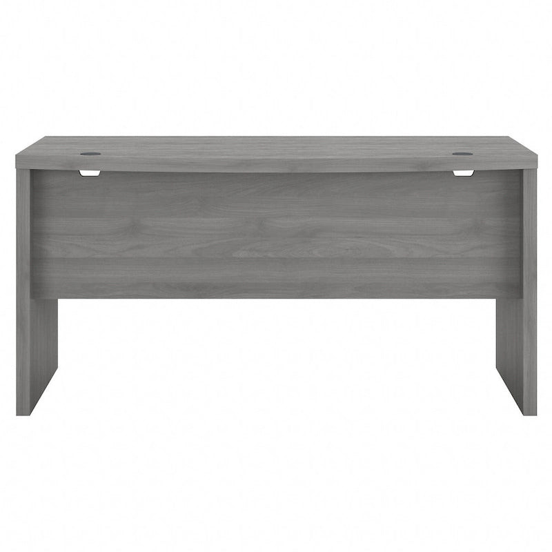 60-Inch Bow Front Office Desk with Thermally Fused Laminate Surface, Pure White