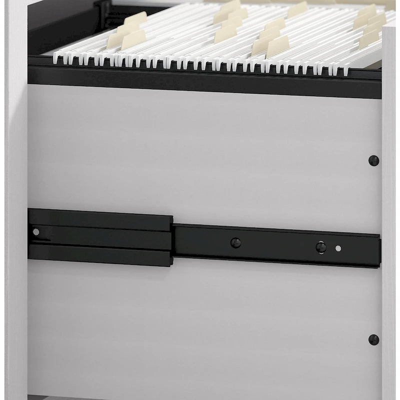 60W L-Shaped Corner Desk with X-Frame Design, Multi-Color Options