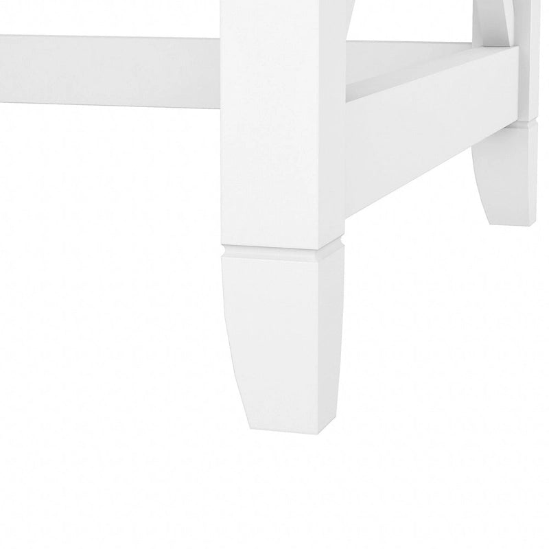 60W L-Shaped Corner Desk with X-Frame Design, Multi-Color Options