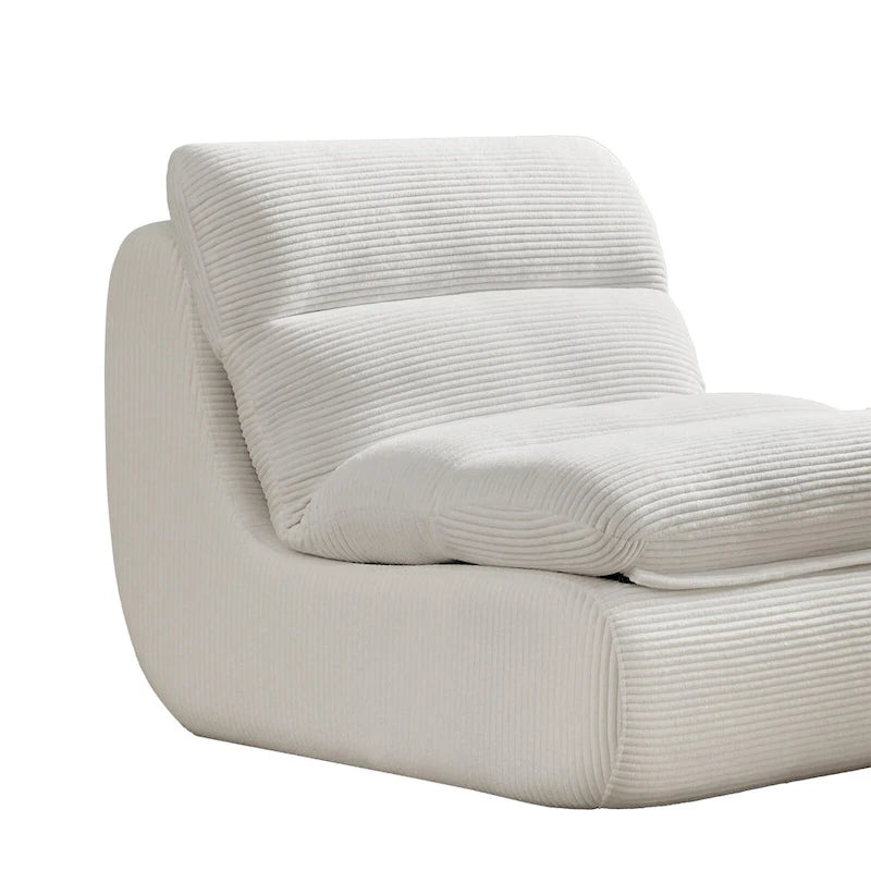 Corduroy Upholstered Accent Chair with High Density Foam Seat Green Beige