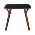 Square Marble Top Dining Table with Splayed Walnut Wood Legs