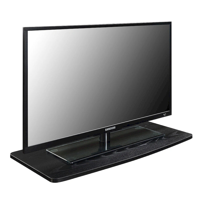 360-Degree Swivel TV Riser Stand Wide Shelf Black Cherry White