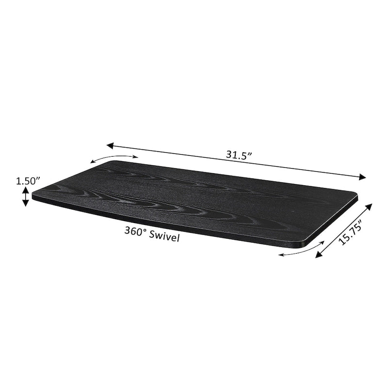 360-Degree Swivel TV Riser Stand Wide Shelf Black Cherry White