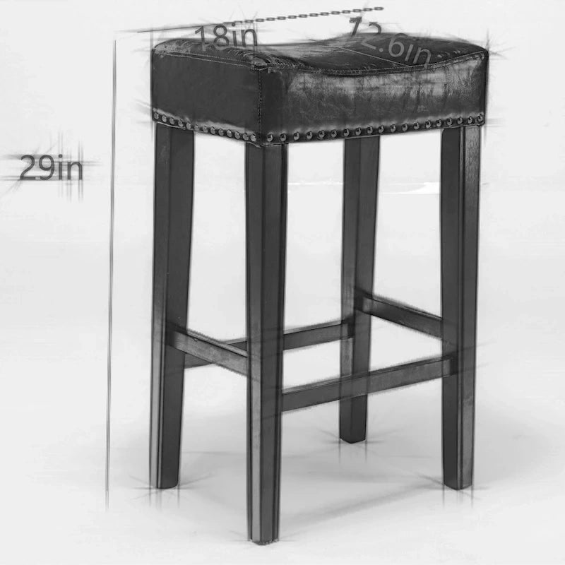 Counter Height 29 Bar Stools for Kitchen Counter Backless Faux Leather Stools Farmhouse Island Chairs