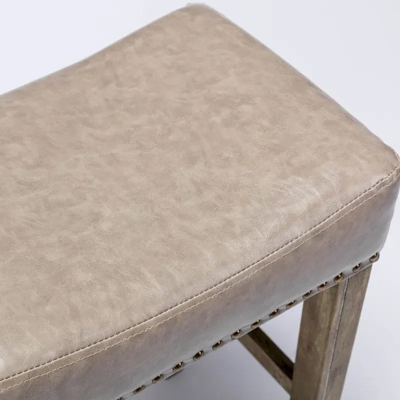 Counter Height 29 Bar Stools for Kitchen Counter Backless Faux Leather Stools Farmhouse Island Chairs