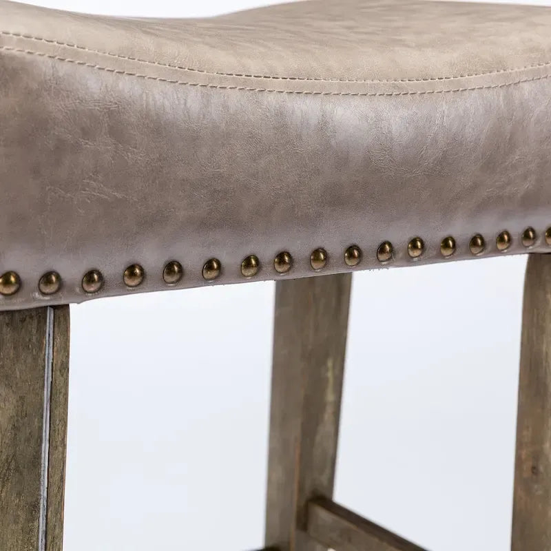 Counter Height 29 Bar Stools for Kitchen Counter Backless Faux Leather Stools Farmhouse Island Chairs