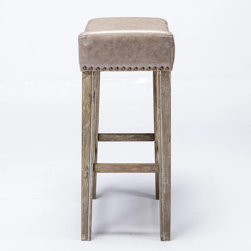 Counter Height 29 Bar Stools for Kitchen Counter Backless Faux Leather Stools Farmhouse Island Chairs
