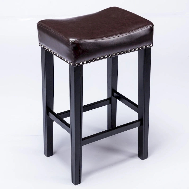 Counter Height 29 Bar Stools for Kitchen Counter Backless Faux Leather Stools Farmhouse Island Chairs