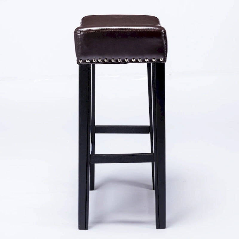 Counter Height 29 Bar Stools for Kitchen Counter Backless Faux Leather Stools Farmhouse Island Chairs