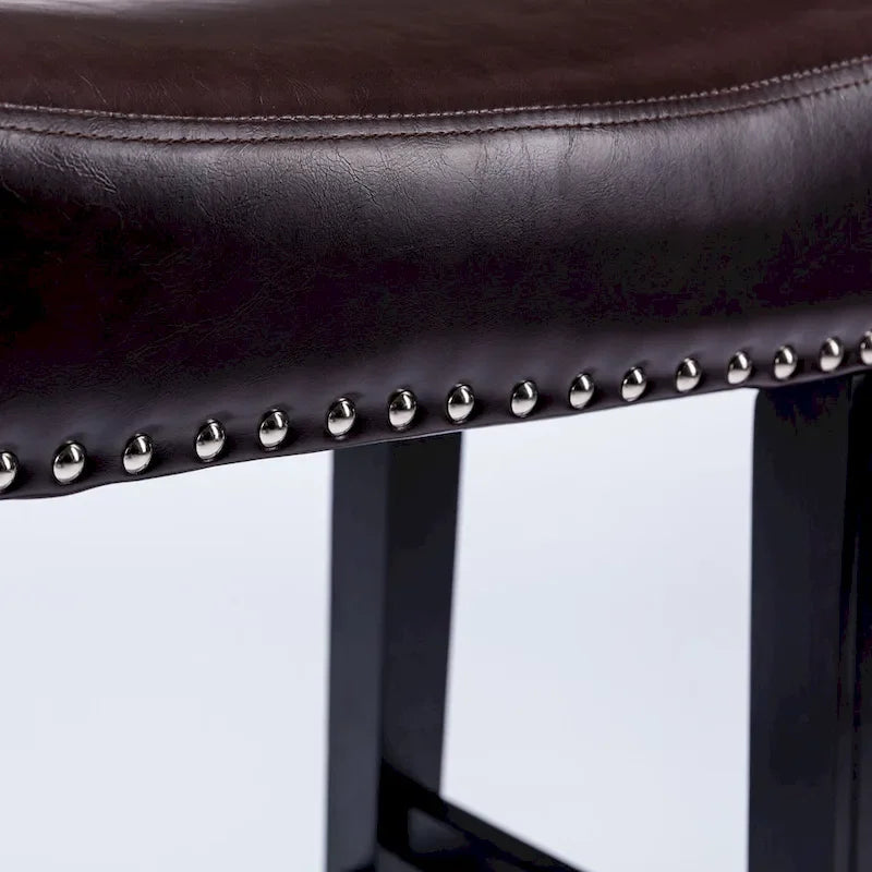 Counter Height 29 Bar Stools for Kitchen Counter Backless Faux Leather Stools Farmhouse Island Chairs