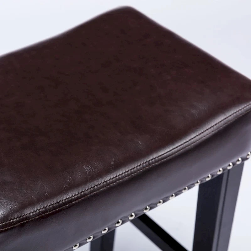 Counter Height 29 Bar Stools for Kitchen Counter Backless Faux Leather Stools Farmhouse Island Chairs