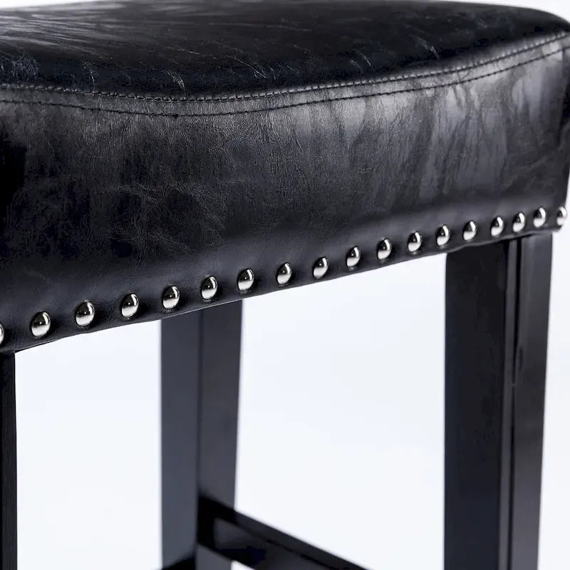 Counter Height 29 Bar Stools for Kitchen Counter Backless Faux Leather Stools Farmhouse Island Chairs