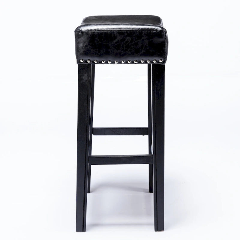 Counter Height 29 Bar Stools for Kitchen Counter Backless Faux Leather Stools Farmhouse Island Chairs