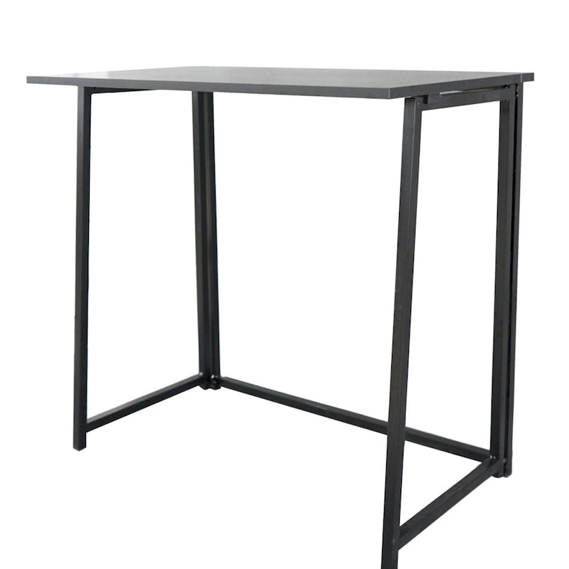 Foldable Writing Desk Metal MDF Compact Home Office Table Multi-Color