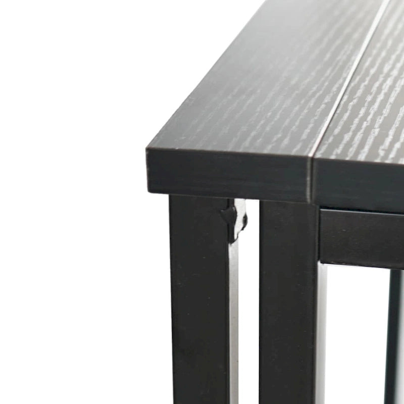 Foldable Writing Desk Metal MDF Compact Home Office Table Multi-Color
