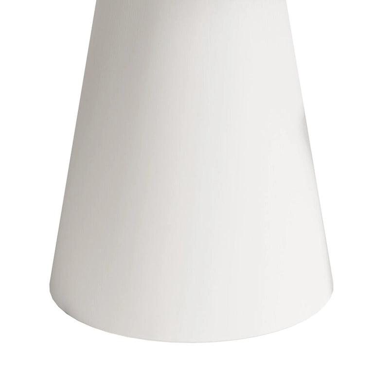 Round Pedestal Dining Table with Frustum Base White Black Modern Retro