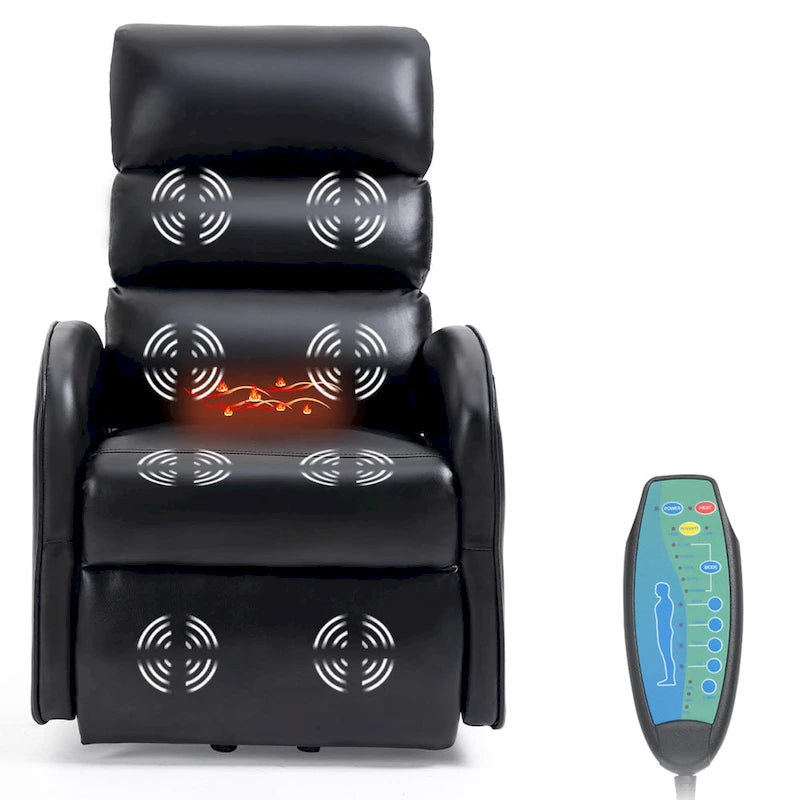 Power Lift Massage Recliner Chair with Heat Vibration Khaki Black Grey