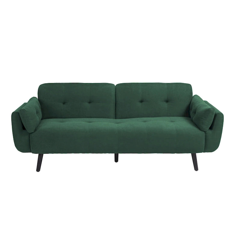 Tufted Polyester Futon Sofa Reclining Couch Sleeper Loveseat Multi-Color