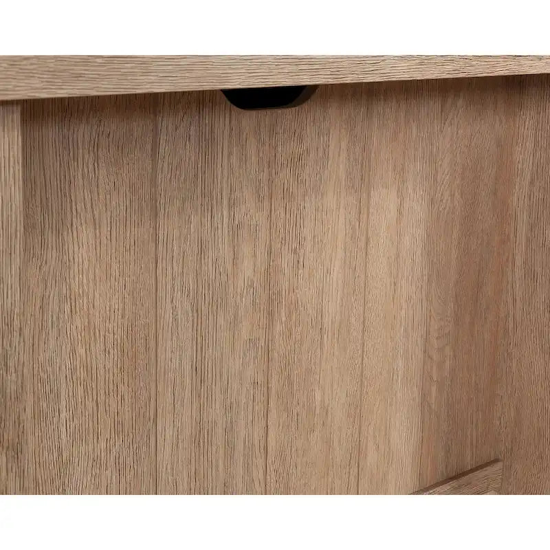 Double Pedestal Executive Home Office Desk with File Drawers Brushed Oak Prairie Cherry