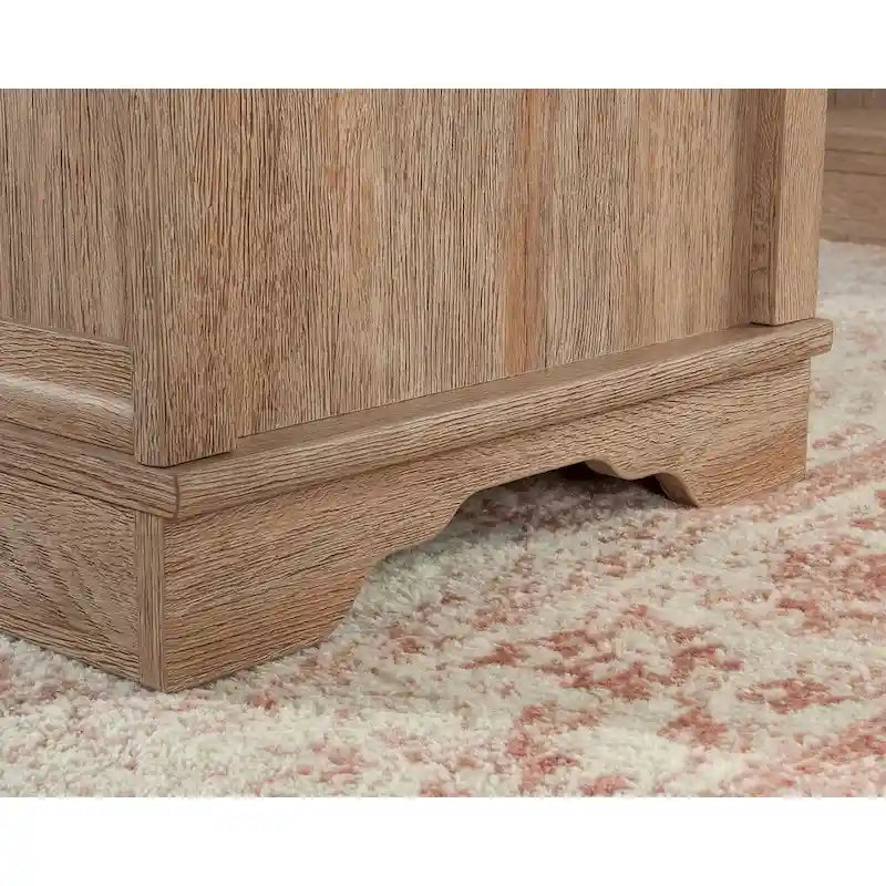 Double Pedestal Executive Home Office Desk with File Drawers Brushed Oak Prairie Cherry